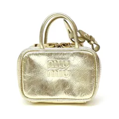 ミュウミュウ miumiu バッグチャーム マイクロバッグ 5NR036 ゴールド系のサムネイル