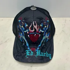 USA仕様 Ed Hardy エドハーディ Panthers Rhinestone メッシュ トラッカーキャップ ダークグレー (EDC13)のサムネイル