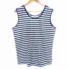 ハナエモリ HANAE MORI H.M.DAYS カットソー ノースリーブ ラウンドネック コットン ボーダー M 白 黒 ホワイト ブラック トップス /AZのサムネイル
