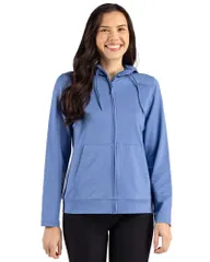 クリーク レディース トップス Tシャツ スウェット Clique Dash Recycled Womens Full Zip Hooded Sweatshirt Royal Blue Heatherのサムネイル