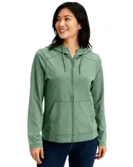 クリーク レディース トップス Tシャツ スウェット Clique Dash Recycled Womens Full Zip Hooded Sweatshirt Bottle Green Heathのサムネイル