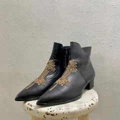 Vintage 90s 80s JPN ヴィンテージ ブーツ ジップ 刺繍 希少 レア I173のサムネイル