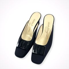 YSL イヴ・サンローラン オープントゥミュール ブラック 正規品 箱あり