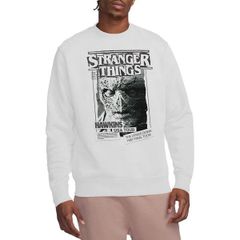 스트레인저싱스 맨즈 아우터 파커·스웨트 셔츠 Stranger Thingstranger Things Newspaper Vecna ​​Sweatshirt White 호
