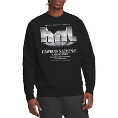 스트레인저싱스 맨즈 아우터 파커 스웨트 셔츠 로고 Stranger Thingstranger Things Hawkins Lab Logo Sweatshirt Bla