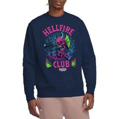 스트레인저싱스 맨즈 아우터 파커·스웨트 셔츠 Stranger Thingstranger Things Hellfire Neon Dice Sweatshirt Navy