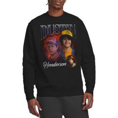 스트레인저싱스 맨즈 아우터 파커·스웨트 셔츠 Stranger Thingstranger Things Dustin Homage Sweatshirt Black 브래킷