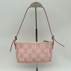 LOEWE ワンショルダーバッグ PVC レザー アナグラム ピンク - メルカリ