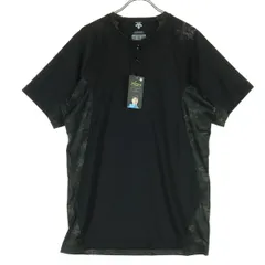 未使用 DESCENTE デサント ワンポイントロゴ 野球 半袖 ベースボール シャツ S ブラック メンズ 古着のサムネイル