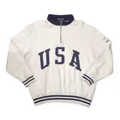POLO SPORT 90's 90年代 ポロスポーツ USAプリント ハーフジップスウェット トレーナー メンズ Lサイズ ヴィンテージのサムネイル
