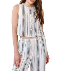 ベラダール レディース トップス シャツ ノースリーブ Bella Dahl Sleeveless Button Front Coordinating Top Boardwalk Stripe ストラのサムネイル