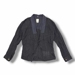 JIMSINN（ジムズイン） ブラックカラー ダメージ加工ガーゼシャツ S