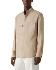 ゼニア メンズ トップス シャツ ZEGNA Oasi Linovershirt Lightaupe トープのサムネイル