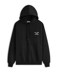 ドロール ド ムッシュ メンズ アウター パーカー・スウェット Drole De Monsieur Not From Parislogan Drawstring Hoodie Black ブラックのサムネイル
