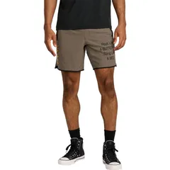 ルーカ メンズ ボトムス ハーフパンツ・ショーツ RVCA VA X Ali Yogger Stretch 17in Short Mens Mushroomのサムネイル