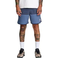 ルーカ メンズ ボトムス ハーフパンツ・ショーツ RVCA Yogger Hybrid Tech 17in Short Mens Moody Blue ブルーのサムネイル