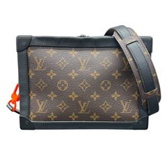 LOUIS VUITTON 美品 ルイヴィトン ソフトトランク モノグラムソーラーレイ M44427 2way ショルダーバッグ クラッチ DU3198 RFID確認済 PVC レザー LV  ABランク 中古 鑑定済 ヴィトンバッグ LOUIS VUITTON 美品 ルイヴィトン ソフトトランク モノグラムソーラー
