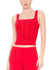 アリスアンドオリビア レディース トップス タンクトップ Alice and Olivia Sariah Corsetank Top Bright Ruby ルビーのサムネイル