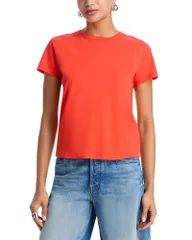 マザー レディース トップス Tシャツ MOTHER The Lil Goodie Tee Mandarin Red レッドのサムネイル