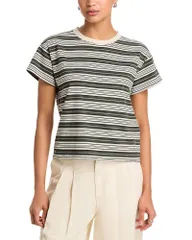 ラグアンドボーン レディース トップス Tシャツ ジャージー rag bone Kelly Stripe Boxy Jersey Tee Exclusive Green Multi グリーンのサムネイル