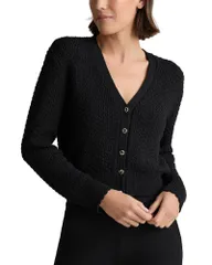 セントジョン レディース アウター カーディガン クレープ セーター ニット St John Perle Crepe Knit Cardigan Sweater Black ブラックのサムネイル