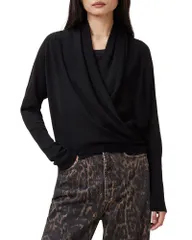 オールセインツ レディース アウター ニット・セーター ウール カーディガン ALLSAINTS Wasson Pirate Wool Cardigan Black ブラックのサムネイル