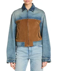 ステラマッカートニー レディース アウター ジャケット・ブルゾン コーデュロイ デニム Stella McCartney Corduroy Mix Denim Jacket Mix Denim andのサムネイル