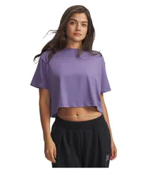 アンダーアーマー レディース トップス シャツ Under Armourival Boxy Tee Solid Purple LuxePurple Luxe パープルのサムネイル