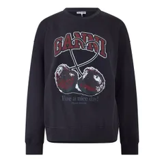 ガニー レディース アウター パーカー・スウェット シャツ Ganni Womens Cherry Crew Sweatshirt Multi マルチカラーのサムネイル