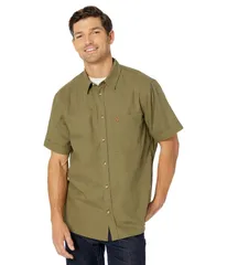 フェールラーベン メンズ トップス シャツ Fjallraven Ovik Travel Shirt Short Sleeve Green グリーンのサムネイル