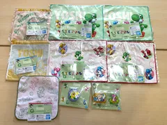 一番くじ スーパーマリオ with YOSHI まとめセット ヨッシー ファブリックコレクション マイクロファイバータオル ふわふわタオル ジャガードタオル ラバーコレクション 6/12