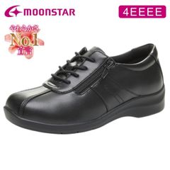 新品17600円☆MOONSTAR ムーンスター レザースリッポン 23.5㎝黒 