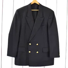 スタンリーブラッカー Stanley Blacker 金ボタン 4つボタン ダブル ジャケット 98AB6 / L ダークグレー 袖口3つ釦 FQ-Y0596 / 6TE046 【送料無料】【中古】【メンズビジネス】202605のサムネイル