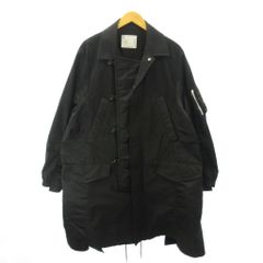 【あと2日】Sacai　ドッキングミリタリーコート　ブラック　サイズ１ sacai】MA-1ドッキングミリタリーコート ブラック - メルカリ