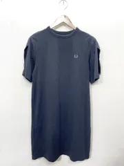 FRED PERRY フレッドペリー 袖スリット ロゴ刺繍 Tシャツ ワンピース sizeUK10 (M相当)/黒 ■◆レディースのサムネイル