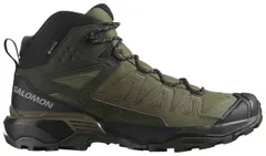 サロモン メンズ シューズ ブーツ・レインブーツ Salomon Mens X Ultra 360 Edge Mid GORETEX Hiking Boots Olive NightBlack ブラッのサムネイル