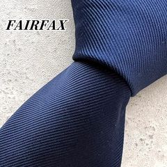 FAIRFAX フェアファクス ネクタイ 紺 ネイビー 光沢 ソリッド 無地