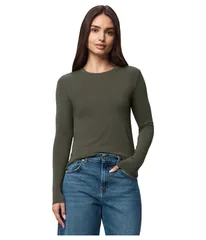 スプレンディット レディース トップス シャツ Splendid Bamboo Long Sleeve Tee Green Spruce グリーンのサムネイル