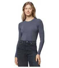 スプレンディット レディース トップス シャツ Splendid Bamboo Long Sleeve Tee Ice Navy ネイビーのサムネイル