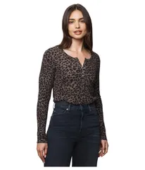 スプレンディット レディース トップス シャツ Splendid Leo Forever Henley Leopard Print アニマルのサムネイル