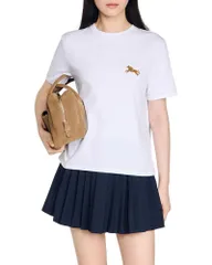 サンドロ レディース トップス Tシャツ スパンコール コットン Sandro Maisie Sequined Horse Cotton Tee White ホワイトのサムネイル