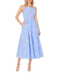 ミリー レディース トップス ワンピース MILLY Emily Beadedress Bluewhite ホワイトのサムネイル