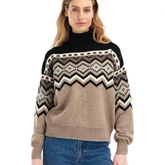 ダールオブノルウェイ レディース アウター ニット・セーター Dale of Norway Randaberg Sweater Brown MelangeBlackOffWhite オフホワイトのサムネイル