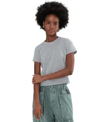 スプレンディット レディース トップス シャツ Splendid Louisa Stripe Short Sleeve Tee Soft VobWhite ホワイトのサムネイル