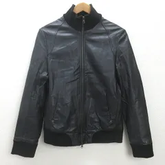 K■アンドエー/And A 羊革 ラムレザージャケットJKT【42】黒/MENS■75【中古】のサムネイル