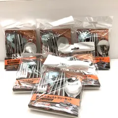 【未開封/未使用】アウトドア用 折りたたみ式カトラリー3点 ×6個おまとめセット フォーク スプーン はし キャンプ SGAW26-2206のサムネイル