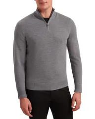 テッドベーカー メンズ アウター ニット・セーター ハーフジップ Ted Baker Merino Quarter Zip Sweater Charcoal チャコールのサムネイル