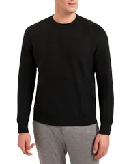 テッドベーカー メンズ アウター ニット・セーター クルーネック Ted Baker Jamals Textured Crewneck Sweater Black ブラックのサムネイル