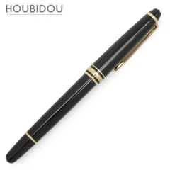 モンブラン Montblanc ボールペン マイスターシュテュック クラシック ローラーボール メタル プレシャスレジン ブラック×ゴールド ゴールド金具 黒インク インク切れ 【中古】