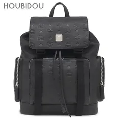 エムシーエム MCM リュック・デイパック ヴィセトス バックパック レザー ブラック シルバー金具 黒 エンボス 型押し ロゴ 総柄 【中古】のサムネイル